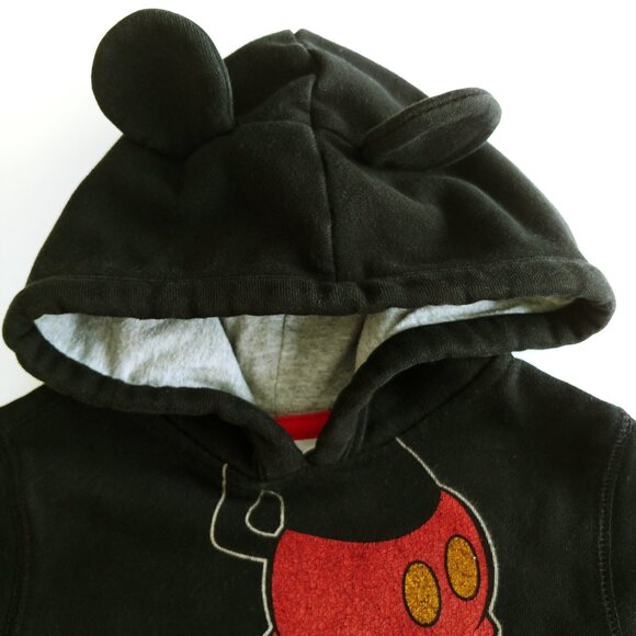 Gap x Disney Mickey Mouse Hooded 3D Ears Sweatshirt 2T - Picture 3 of 9